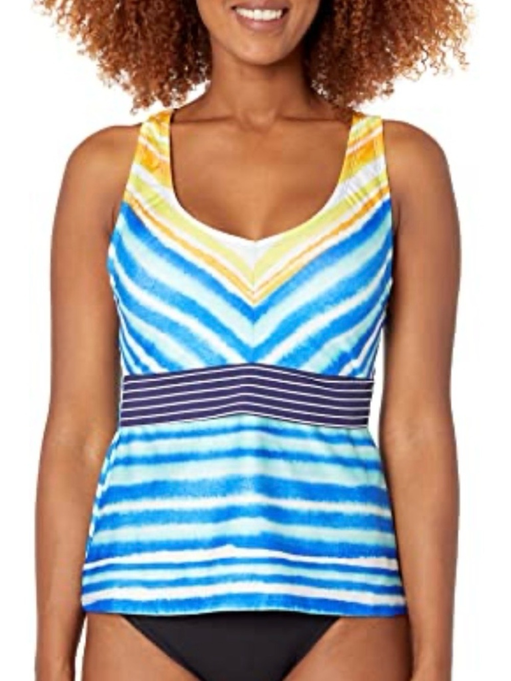 24th & Ocean strappy tankini top w/ underwire